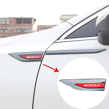 Araba metal logo çamurluk çıkartmalar kişiselleştirilmiş dekoratif yan belirteçleri Opel Mokka x e 2022 Logo aksesuarları İle