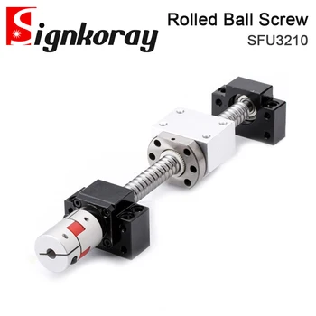 SignkoRay Haddelenmiş Vidalı SFU3205 500-1500mm Tek Bilyalı BK / BF12 Ballscrew Rod End İşlenmiş CNC 3D Yazıcı