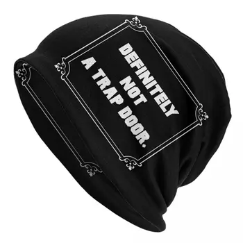 Dnd Oyun Kesinlikle Bir Tuzak Kapı Skullies Beanies Caps Unisex Kış Sıcak Örgü Şapka Sokak Yetişkin Kaput Şapka Açık Kayak Kap