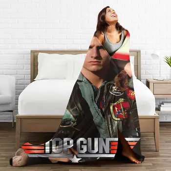 Klasik Film Top Gun Ekose Battaniye Polar Kış Çok Fonksiyonlu Hafif Atmak Battaniye Ev Yatak Odası Yatak Atar