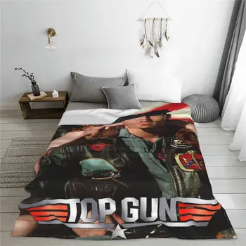 Klasik Film Top Gun Ekose Battaniye Polar Kış Çok Fonksiyonlu Hafif Atmak Battaniye Ev Yatak Odası Yatak Atar