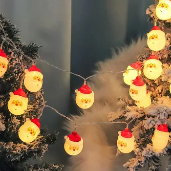 3 M 20LED noel dekoratif ışık dize noel ağacı LED yaşlı kardan adam dekoratif malzemeleri pil kutusu güç kaynağı