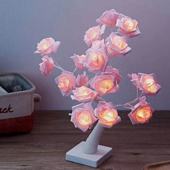 LED Peri Çiçek Ağacı masa lambaları Akçaağaç Yaprağı Lambası Gül Gece Lambası USB Kumandalı Hediyeler Düğün Parti Yortusu Dekorasyon için