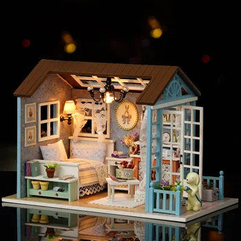 3D Minyatür Dollhouse Mobilya Kiti Odası Kutusu Çocuk Ve Yetişkin Doğum Günü Hediyesi Diorama Montaj Modeli