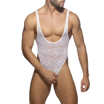 Seksi T Pantolon İç Çamaşırı Erkekler Bir Set Takım Elbise Adam Üçgen Tulum Seksi Dantel Desen Şeffaf Faiz Yüksek Bölünmüş İç Çamaşırı