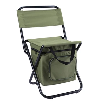 Balıkçılık Sandalye ile 10L Soğutucu Çanta Kompakt Sırt Çantası balıkçı taburesi Katlanabilir kamp sandalyesi Taşınabilir Hafif Tabure