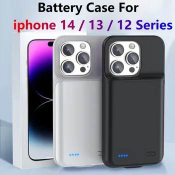 Pil Kutusu Apple iPhone 14 Pro Max Silikon Güç Durumda Akıllı Güç Bankası Şarj Kapak iPhone 13 12 Pro Max 13 12 Mini