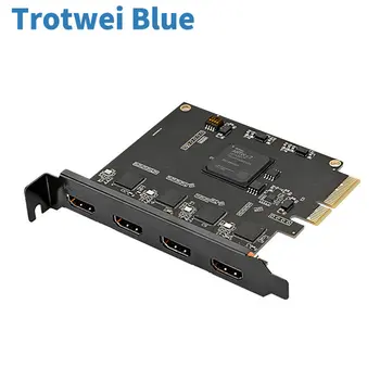 HDMI Yakalama Kartı PCIE X4 1080p 60fps 4 Kanallı Video Kaydedici Canlı Akış için