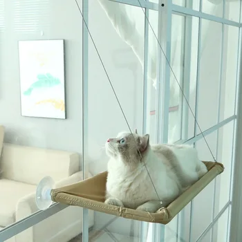 Yatak Pet Asılı ev penceresi Yatak 20kg Hava Tırmanma Koltuk Yuva Pet Kedi Hamak Kedi Çerçeve Güneşli Yavru Kediler Aksesuarları Rulman