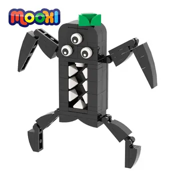 MOOXI Korku Oyunu Siyah Banban Blok DIY Eğitici Oyuncak Çocuk Hediye Için Yapı Tuğla Modeli Marka Parçaları Birleştirin MOC1270