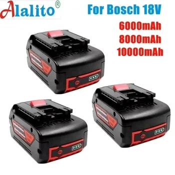 100 % Orijinal 18 V 6.0/8.0/10.0 ah şarj edilebilir lityum iyon batarya için Bosch 18V 6.0 A Yedek Pil Taşınabilir Yedek BAT609
