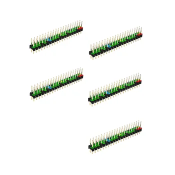 5 Adet 2x20 Pin Erkek GPIO Header Ahududu Pi Sıfır için Çift Sıralı 20 Pin Erkek Pin GPIO Konnektör İstifleme Başlığı Uzatın
