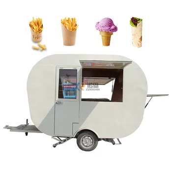 Dondurma arabası Mobil El İtme Gıda kiosk CE ile Paslanmaz Çelik Gıda Sepeti