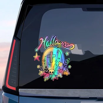 Gökkuşağı Dazzle Renk Cadılar Bayramı Serisi Sticker DIY Dizüstü Ev Araba Styling Oto Yaratıcı Moda Festivali Dekoratif Çıkartması