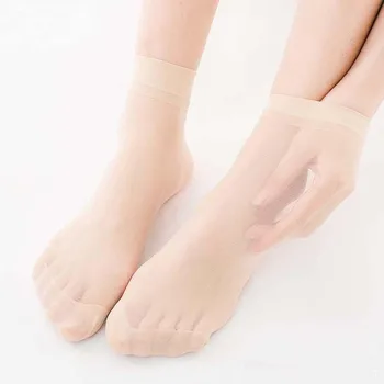 Kadın Çorap Seksi Ultra-ince Elastik İpeksi Kısa İpek Pamuk Alt Akşam Yemeği Yumuşak Klasik Rahat Şeffaf