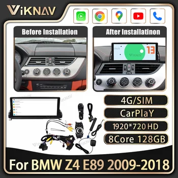 Android 13 Otomatik Video Oynatıcı Araba Radyo BMW Z4 E89 2009-2018 Kafa Ünitesi GPS Navigasyon teyp Dokunmatik Ekran Carplay