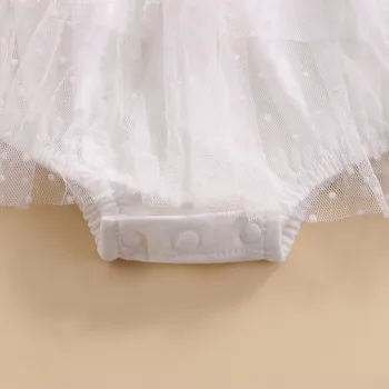 Yenidoğan Bebek Kız Dantel Bodysuit Sonbahar Giysileri Fırfır Uzun Kollu Çiçek Tutu Tulum Kafa Bandı ile bebek Nesneleri Giyim