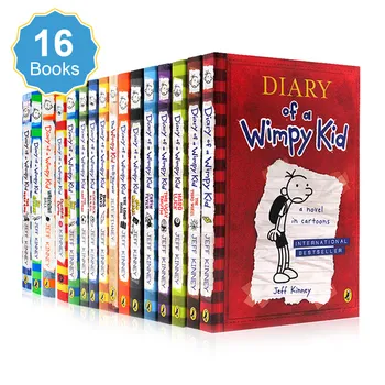 Günlüğü Bir Wimpy Çocuk 16 Kitap Koleksiyonu Serisi Ünlü çocuk Kitabı Gerçekçi Kurgu Komedi Romanlar hikaye kitabı Okuma Hediyeler