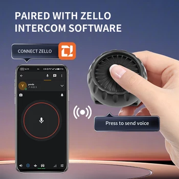 Ses İnterkom Ptt Düğmesi Bluetooth Uyumlu Ses İnterkom PTT Düğmesi ile Kayış El IOS/Android Telefon için