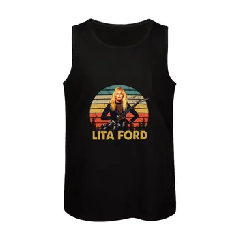 Yeni Vintage Lita Ford Öp Beni Ölümcül Hediye Fan Tank Top T-Shirt erkekler en çok satan ürünler