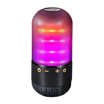 Taşınabilir bluetooth'lu hoparlör kablosuz bas LED renkli ışık Subwoofer açık su geçirmez sütun Boombox Stereo müzik FM