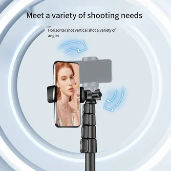 Fusitu ZP100B Alüminyum Alaşımlı Selfie Sopa Telefon akıllı telefon tripodu döner bağlantı ayağı İçin Bluetooth Uzaktan Kumanda İle Canlı Selfie