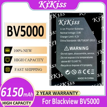 Orijinal KiKiss Güçlü Pil BV 5000 6150mAh Blackview BV5000 Akıllı Cep Telefonu Bateria