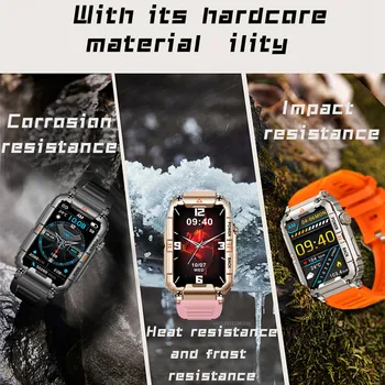 Akıllı saat KR88 Erkekler 1.57 inç Bilezik Bluetooth Çağrı Sağlık İzleme Açık spor fitness takip chazı Kadın Smartwatch