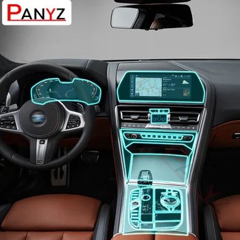Araba İç Merkezi Konsol Vites Far Dashboard Navigasyon Ekran koruyucu film BMW 8 Serisi için G16 2018 2019 2020 2021