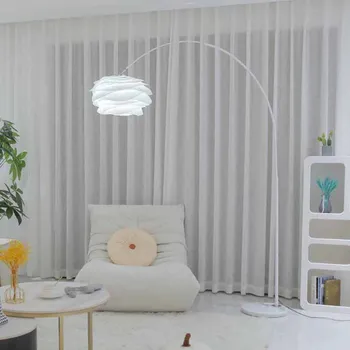 gölge kapak beyaz zemin lambası modern zarif kawaii led iskandinav lambaları yatak odası minimalist lampadaire de salon ev mobilyaları
