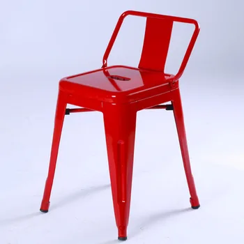 Kahve Dükkanı Boş Sandalye Süt Çay parlak bar sandalyesi Moda Metal Bar Yüksek Bacak İstiflenebilir yemek sandalyesi bar tabureleri mutfak