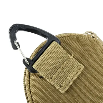 Taktik EDC Kılıfı Erkekler bozuk para çantaları Anahtar Cüzdan Tutucu Askeri Ordu Anahtarlık Fermuarlı Cebi USB kablosu Kulaklık çanta düzenleyici