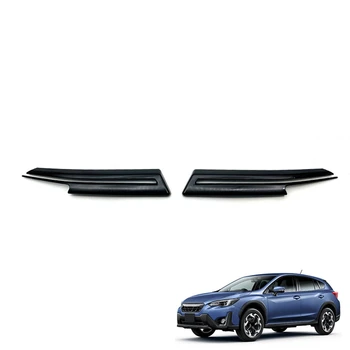 Araba Parlak Siyah Üst Ön Merkezi İzgara İzgara Kalıplama Şeritleri Kapak Trim Subaru XV / Crosstrek 2021-2023