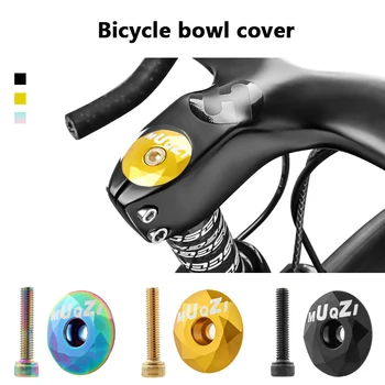 Kulaklık Kök Üst Kapağı Bisiklet kulaklık kılıfı İle M6x30mm Vida MTB Yol Katlanır bisiklet aksesuarı