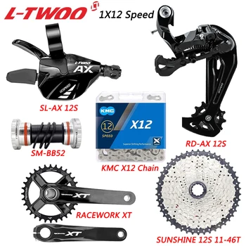 LTWOO AX 1X12 Hız Groupset Vites Kolu Vites SUNSHINE 46 T / 50 T / 52 T Kaset KMC X12 Zincir Racework XT Aynakol Bisiklet Parçaları