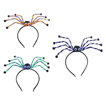 3 Adet Cadılar Bayramı Simülasyon Örümcek Kafa Bandı Cadı Kostüm Taklit Saç Parti Dekor Başlık Çember Hairband Kumaş Çocuk