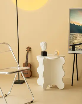 Ins Petal Yan Sehpa İskandinav Renkli Masalar Renk Yatak Odası Komodinler Mobilya Yaratıcı Montaj küçük kahve sehpa Ahşap Masa