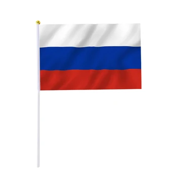 Doğrudan Teslimat 10 ADET %100 % Polyester Rusya El Bayrakları