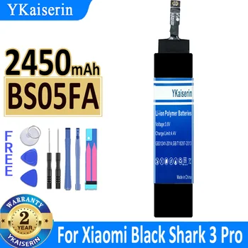 Xiaomi Yedek Pil için BS05FA 2450mAh Siyah Köpekbalığı 3 Pro Shark3 Pro Orijinal Pil + Ücretsiz Araçlar