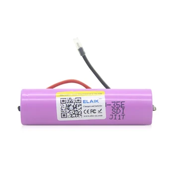 6PCS 3,7 3500 v mah bateria de lítio recarregável bateria de grande capacidade armazen amento de energia da bateria 35e-wire