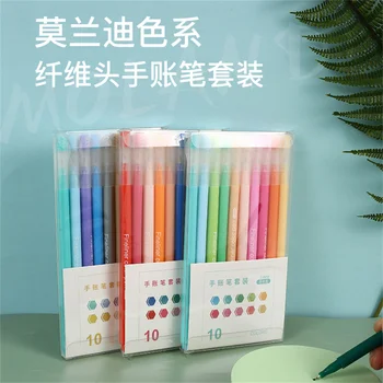 10 Takım Renkli El Kalemler Ve Nötr Kalem İşaretleyiciler Boyama Okul Malzemeleri Ofis Kırtasiye Hediye