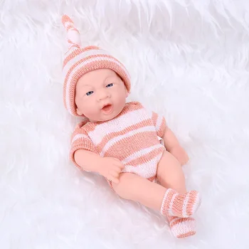20CM Tam Vücut Silikon Bebek Bebek Gerçekçi Yeniden Doğmuş Bebek Sevimli Mini Yeniden Doğmuş Bebekler Kızlar için Yeniden Doğmuş oyuncak bebekler Hediye Çocuklar İçin Oyuncak