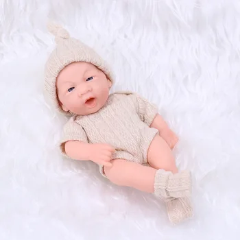 20CM Tam Vücut Silikon Bebek Bebek Gerçekçi Yeniden Doğmuş Bebek Sevimli Mini Yeniden Doğmuş Bebekler Kızlar için Yeniden Doğmuş oyuncak bebekler Hediye Çocuklar İçin Oyuncak
