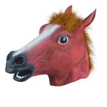 Yeni At baş maskesi Lateks Prop Tarzı Oyuncaklar Parti Cadılar Bayramı Prank Komik Oyuncaklar İçin Parti Oyunları Terör Yenilik Malzemeleri Serin Şeyler