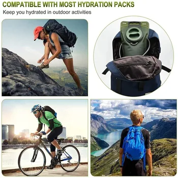 2L Yürüyüş Kamp Bisiklet Koşu Maraton Yürüyüş Su Mesane suluk içme suyu torbası