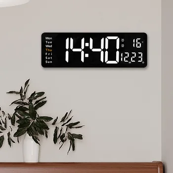 Led Elektronik Uzaktan Kumanda alarmlı saatler Dijital duvar saatleri Büyük Masa Duvara monte Saat Sıcaklık Tarihi Hafta Ekran Odası Dekor