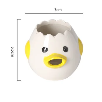 Yumurta Beyaz yumurta sarısı ayırıcı Aracı Tavuk Yumurta Sarısı Beyaz Ayırıcı Seramik Seramik Karikatür Civciv Yumurta Ayırıcı Mutfak Aletleri