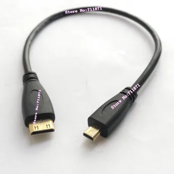 Kısa Mikro Mini HDMI uyumlu Kablo Hattı 30cm Mini Mikro HDMI uyumlu veya Mikro Mini HDMI uyumlu Hat kablo tel