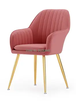 İskandinav Mobilya Yemek Sandalyesi Altın / Siyah Metal Demir Yüksek Lüks Kanepe Sandalye Tasarımcı Ferforje Ev Çalışma Odası Sandalye