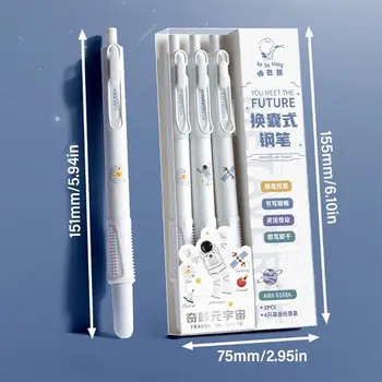 Basın Tipi dolma kalem Kaligrafi Çok fonksiyonlu 0.5 mm EF Ucu Mavi Mürekkep Kalem İş Kırtasiye Ofis Okul Malzemeleri Hediye